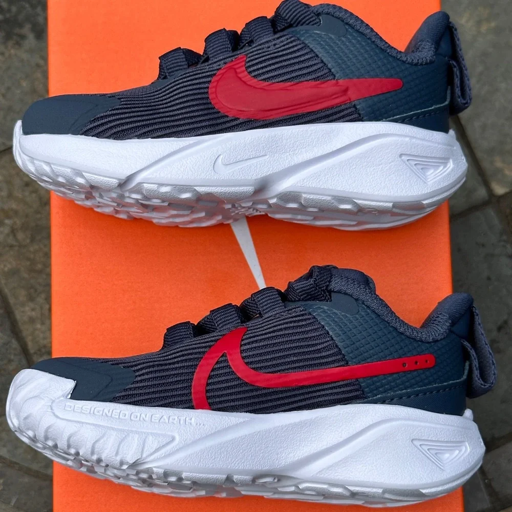 Nike Baby Toddler Unisex Navy Star Runner 4 NN Low Casual Sneaker 4C 5C NEW